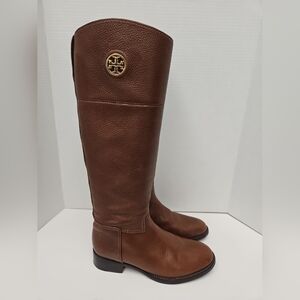 Tory Burch Brown Leather Riding Boots